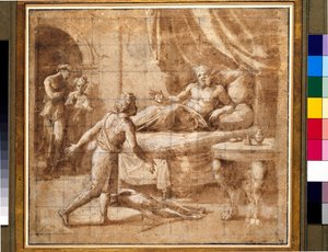 Esaú reclamando la bendición de Isaac de Raffaello Sanzio Raphael
